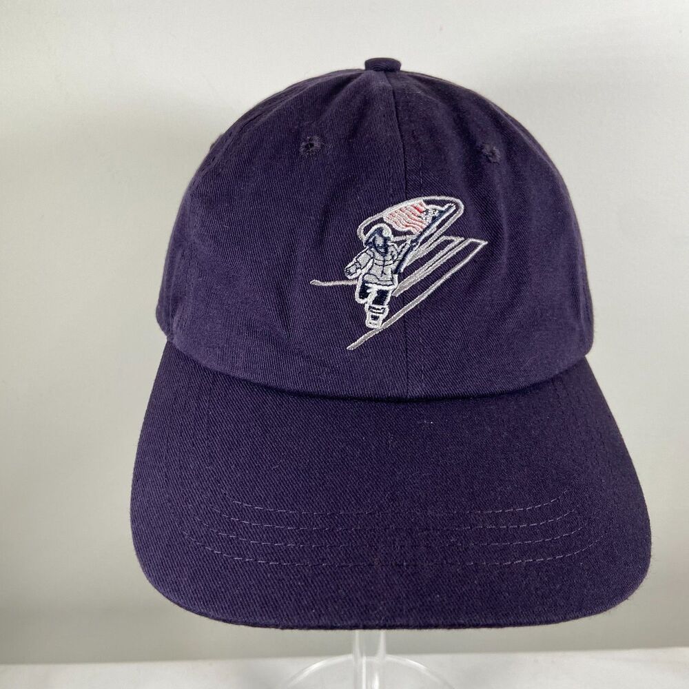 Vintage Style Skiing Hat Navy Blue USA American Flag Downhill Skier Dad Cap OSFA